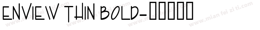 Enview Thin Bold字体转换